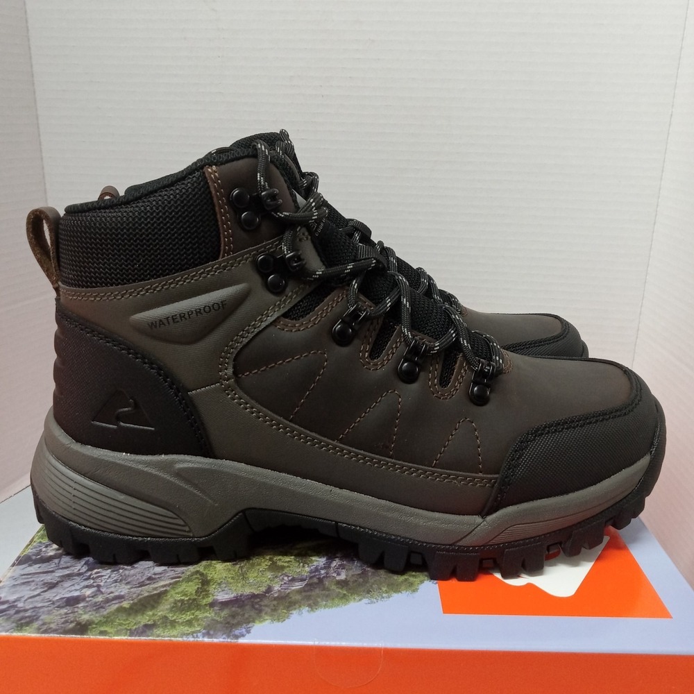 Ozark Trail OT Meadows 2.0 Men's Hiking Boots Size 8 Brown Waterproof Leather